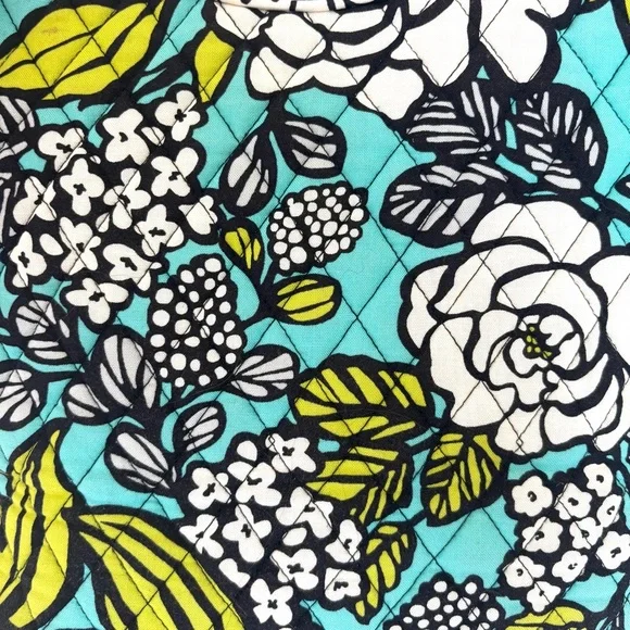 VERA BRADLEY SWEETHEART SHOULDER BAG Purse ISLAND BLOOMS Floral Teal/Green - Picture 8 of 13